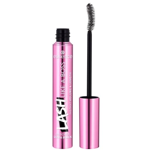 essence | Lash Like A Boss Instant Volume & Length Mascara | Ultra Black Color & Curved Fiber Brush | Vegan & Cruelty Free | Free From Parabens, Alcohol, & Microplastic Particles