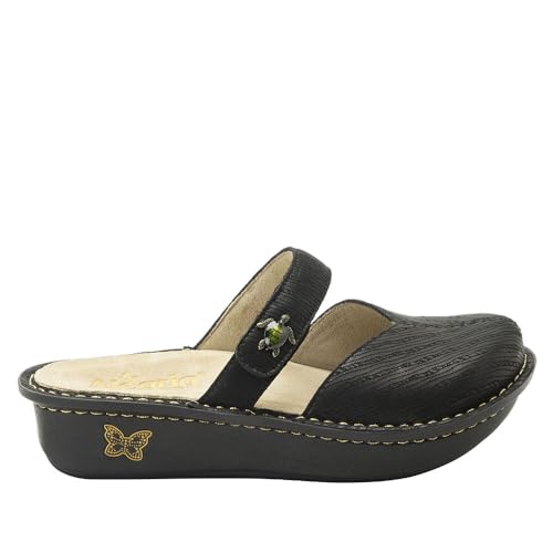 Image of Alegria Women Kamila - Timeless Comfort, Arch Support and Style for Everyday Elegance - Nursing and Healthcare Professionals Slip-Resistant Mules - Open Back Leather Comfort Walking Clog Shoes