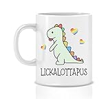 Funny Lesbian Gifts - Lickalottapus 11 Ounce Lgbt Coffee Mug - Gift Idea For Gay Girlfriend Or Friend On Her Birthday Or Anniversary 11oz