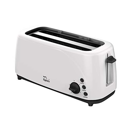 tostadora 4 rebanadas, 1400w., 4 compartimientos, blanco (sytech)