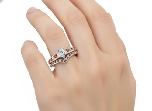 Image of Choose Your Gemstone Graduated Channel Setting Diamond CZ Wedding Sterling Silver Heart Shape Wedding Engagement Birthstone Stackable Ring Size US 4 to 12