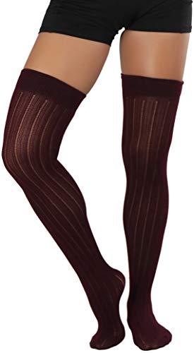 Image of ToBeInStyle Women's Over The Knee Knit Thigh High Warm Socks