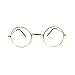 JOHN LENNON Vintage Retro Round Metal Frame Clear Lens Eye Glasses GOLD