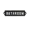 Bathroom Signs Decorative Cast Iron Retro Metal Door Plaque Women Men Farmhouse Cute Decoration for Restroom Home Decor Wall Art Decor for Office Shop Hotel Bar Restaurant 492 x 138 Black