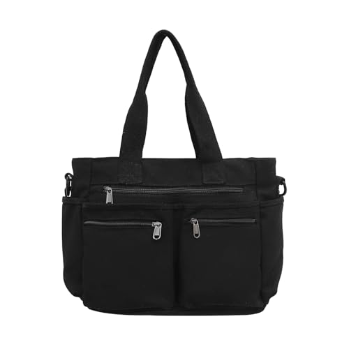 Sac en toile avec compartiments spacieux grand format multipoche femme