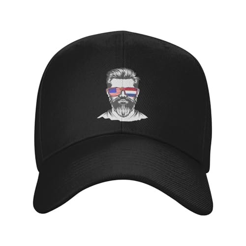 Dutch American Half Flag Boy USA Netherlands Classic Duckbill Caps for Stylish Sun Protection Black