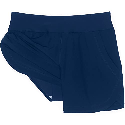 Image of Lands' End Women's 5 inch Quick Dry Elastic Waist Board Shorts Swim Cover-up Shorts