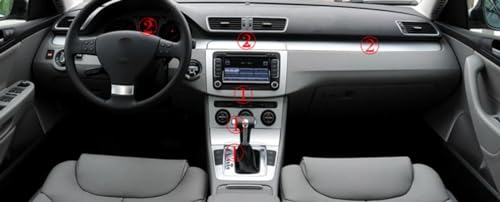 Décalcomanies de panneau de commande Passat B6 3D anti-rayure - 2