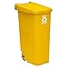 Contenedor Wellhome Reciclo 110 litros, cerrado con tapa, ideal para reciclaje de plásticos, con ruedas
