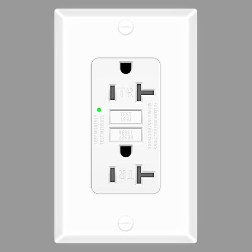 1 Pack 20A GFCI Outlet Tamper-Resistant Self-Test, ETL Listed White