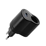 Paket beinhaltet: 1 x Adapter für Zigarettenanzünder im Auto Material: ABS. Farbe schwarz. Steckertyp: EU-Stecker Eingangsspannung: 110-220V. Ausgangsspannung: DC12V.