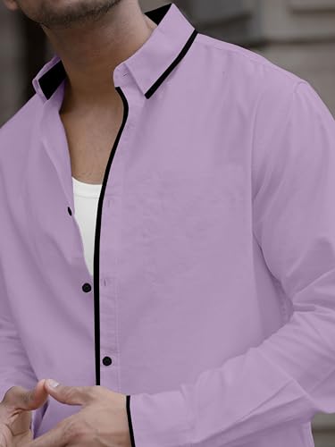 Image of Shirt for Men Casual Shirt,Solid Cotton,Plain Full Sleeve, Regular Fit,Everyday Fashion Wear
