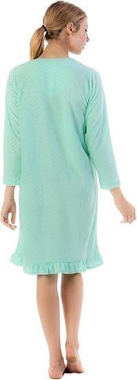 Image of Casual Nights Women's Cozy Long Sleeve Fleece Nightgown