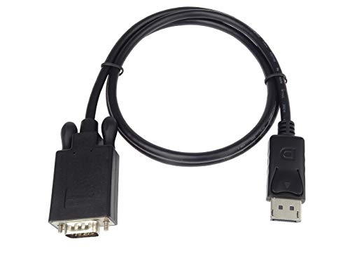 PremiumCord DisplayPort to VGA M/M 2 m DP Adapter Cable Compatible with Video Full HD 1080p 60Hz, Black