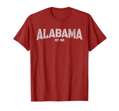 Vintage Alabama Distressed Style Print T-Shirt