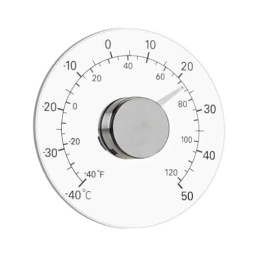 Bloepum 1 PCS Indoor Outdoor Window Thermometer Weather Thermometer Accurate Readings Acrylic + Stainless Steel for Home Office