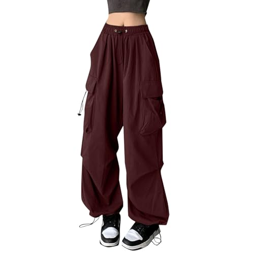 Pantalones cargo para mujer, pantalones cargo elásticos, pantalones cargo de cintura alta, pantalones cargo largos, tallas grandes, pantalones Y2k, transpirables, elegantes, deportivos, pantalones