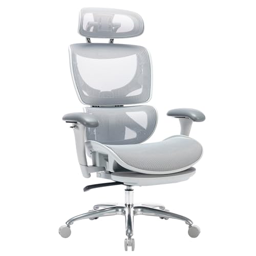 Ergonomic Mesh Office Chair with Footrest, Executive High Back Co...