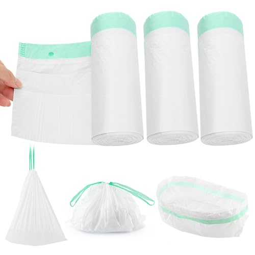 20 Count Cat Litte-r Box Liners,Drawstring Cat Litter Bags Thicken Durable Cats Pan Liners,Disposable Easy Clean Up Extra Large Kitty Litters Box Bag for Poop(green+white,Size:67x40cm/26.38x15.75inch)