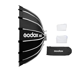 Godox S65T 65cm/25.6in Quick Release Umbrella Softbox Professional Foldable Softbox with Standard Bowen Mount & Diffusers for Photography Studio Photography (65cm/25.6in Softbox)