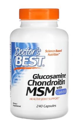 Doctor's Best Glucosamina, Condroitina y MSM con OptiMSM - 240 cápsulas
