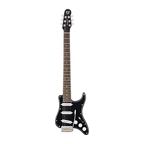 Traveler Guitar Guitar 6 String Travelcaster Deluxe Electric, Right, Gloss Black/Black, Full (TCD BKG)