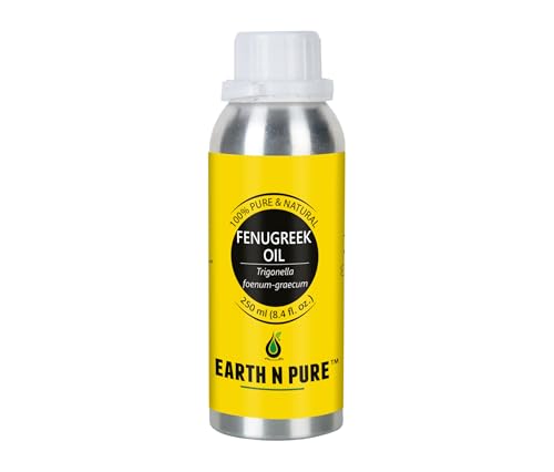 Image of Earth N Pure Fenugreek Oil | 100% Pure & Natural | Cold Pressed | Scalp Nourishment, Soft Hair & Smooth Skin | 250ml