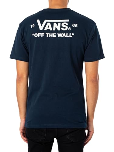 Vans Men's Essential T-Shirt | Regular Fit Short Sleeve Tee, Front & Back Graphic, Durable Cotton, Great for Fashion & Casual Wear, Navy, X-Large3