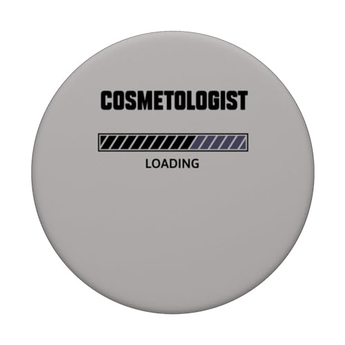 Future Cosmetologist Funny Cosmetologist Loading PopSockets Swappable PopGrip, Black - Image 3