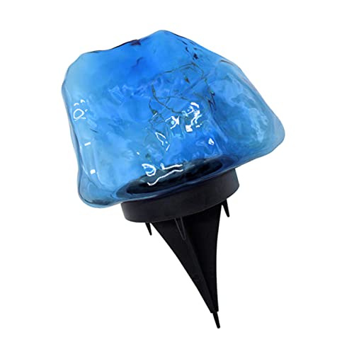 VILLCASE 1Pc Outdoor Solar Stone Light Plug in Ground Lamp for Garden Patio Lawn Driveway Durable LED Buried Light for Nighttime Illumination