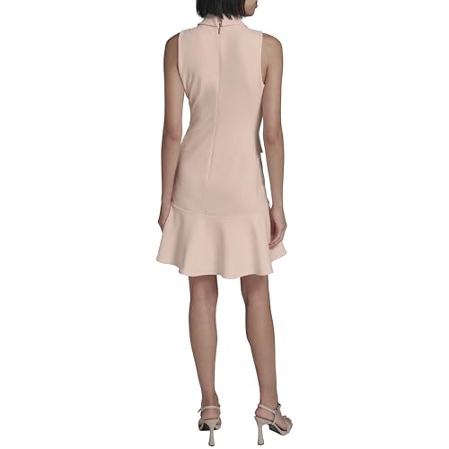 Image of Karl Lagerfeld Women's Sleeveless Collared Button Front A-line Mini Dress