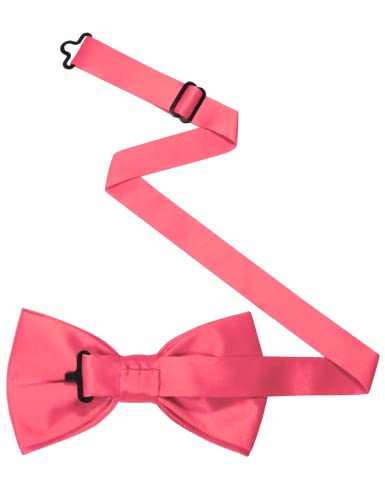 Image of JEMYGINS Solid Color Pre-tied Bow Tie Adjustable Bowtie for Men