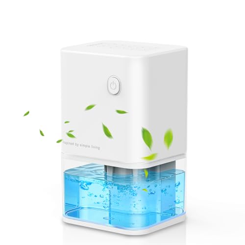 Deshumidificateur d Air Anti Moisissure 500ML, Éco Electrique Déshumidificateurs Maison Compact, Silencieux et Efficace avec Arrêt Automatique pour Petits...