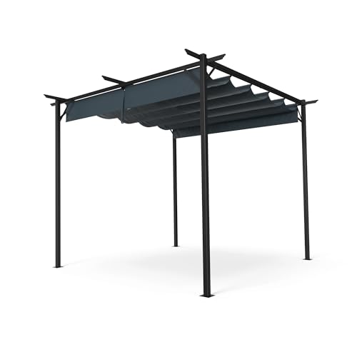 blumfeldt Pergola 3x3 m, Pergola Jardin Extérieur, Toit Polyester Résistant, Armature Acier...