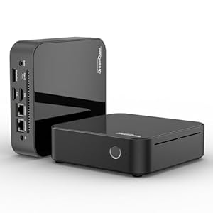 DreamQuest Mini PC mit OS W-11 Pro Intel N150 (bis zu 3,6 GHz) 16GB DDR4 512GB M.2 SSD Micro Desktop Computer mit HDMI Type-C Port, 2X Gigabit Ethernet/WiFi 5/BT 5/USB3.2 X4 für Business Office