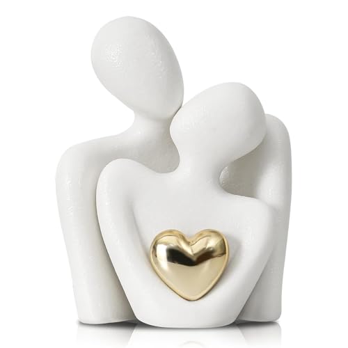 Opiniones de Estatuas , tabla con los diez mejores. 41 STAYOUNG Estatua de Pareja de Cerámica, Elegante Estatua de Abrazo de cerámica para decoración romántica del hogar y decoración Moderna del hogar, Mesa de Centro u Oficina...