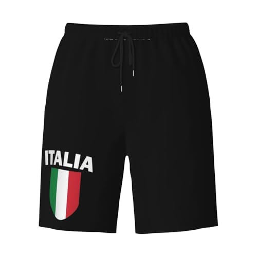 Italian Flag Italy Love Italia Men's Quick-Dry Board Shorts 7" - Swim Trunks Summer Hawaii Beach3