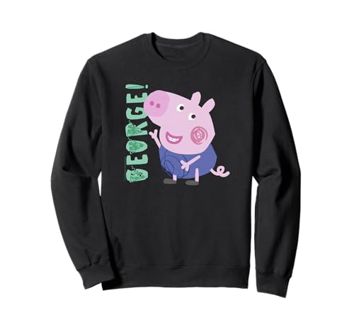 Sweatshirt George Peppa Pig imprimé pull col rond enfant bleu