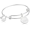 Alex and Ani Halos & Glories, Cheerleading Shiny Silver Bangle Bracelet