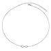 Zierliche Infinity Choker Halskette f&uuml;r Damen Teens M&auml;dchen 925 Sterling Silber mit Verstellbarer Silberkette (Infinity)