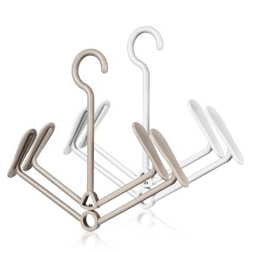 MUCKLILY 2 Pcs Shoe Hangers Quick Drying Shoe Drying Rack Versatile for Closet Balcony Porch Multi Functional Boot Hangers for Sneakers Boots