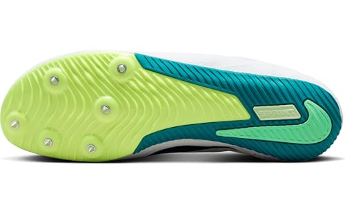Nike Zoom Rival Track & Field Sprinting Spikes (FZ9663-102, White/Bright Spruce/Vapor Green/Black)4