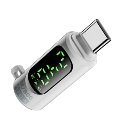 Digitaler USB-Adapter 240W mit 40Gbps – USB-Tester mit Anzeige zur Überwachung von Spannung, Strom und Ladegeschwindigkeit | Perfekt für Handy, Laptop, Tablet, Spielekonsolen & mehr | Unterstützt schn