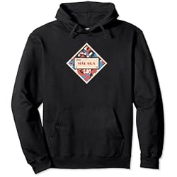 Maletas Malaga Etiqueta para maleta Art Deco de Málaga Sudadera con Capucha