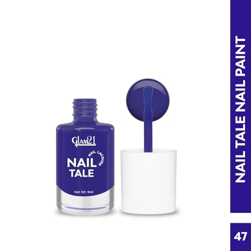 Image of Glam21 Nail Tale Nail Polish | Glossy Gel Finish | Rich Pigmentation | Chip Free | Quick Drying Formula | Long Lasting Nail Polish for Women | 9ml | Shade-47