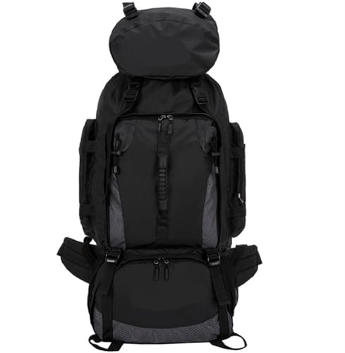 WUTIANBAO Mochila Militar Mochila De Viaje Para Pesca, Ultraligera, Impermeable, 90L, Plegable, Para Acampar Mochila Senderismo(Black)
