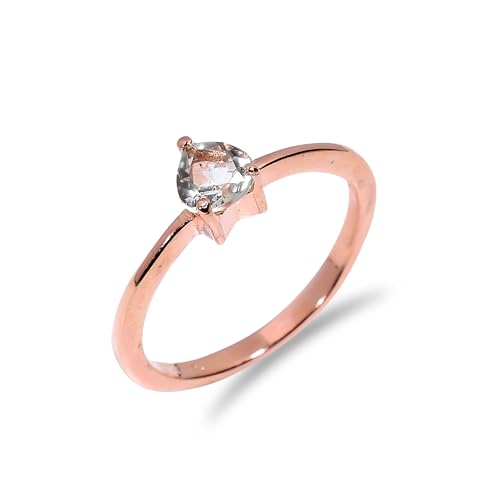 Bague de promesse améthyste verte cœur en argent, le cadeau idéal