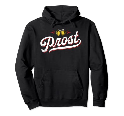 Prost Beer Mugs - Vintage German Cheers Oktoberfest Pullover Hoodie