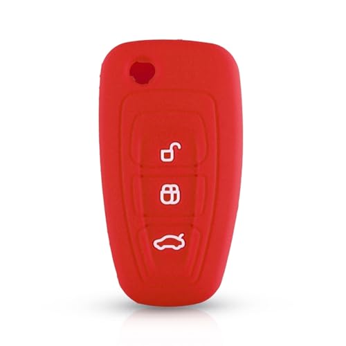 Étui clés télécommande en silicone 3 boutons pour Ford Ranger Focus C-Max