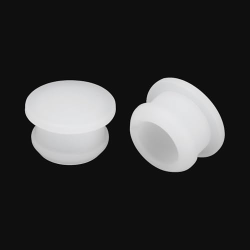 Image of MECCANIXITY Silicone Snap in Locking Hole Plugs Rubber Panel Seal Cover Flush Type Panel Round for Kitchen Rubber Bulkheads Waterproof Sealing Plugs 12mm /0.47 Inch Dia Transparent,Pack of 20